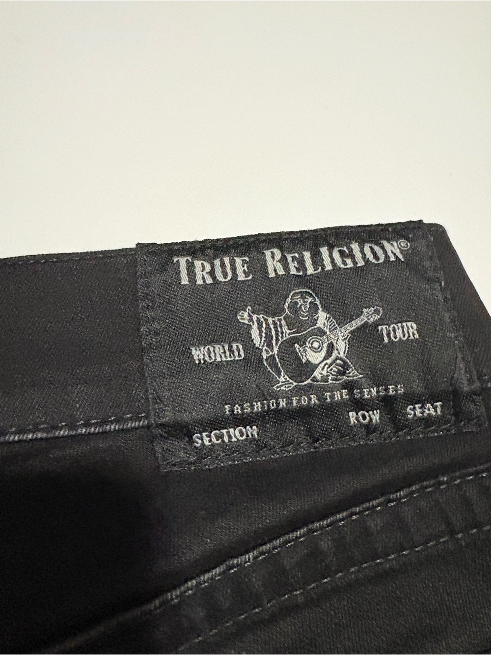 True Religion Geno Relaxed Slim Black Jeans 28 - Picture 2 of 6